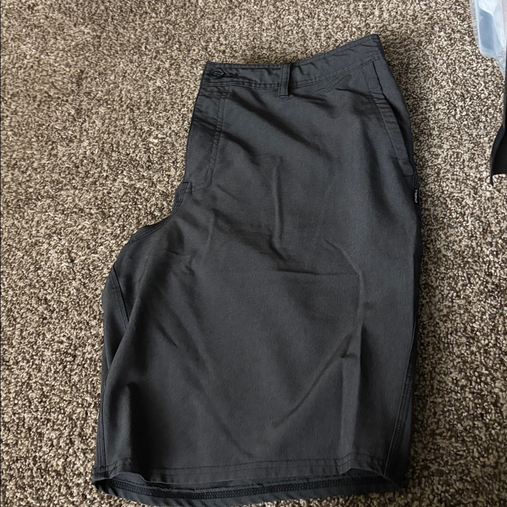 O'Neill Men's Charcoal Flat Front Shorts